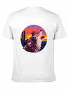 Howling Wolf Desert Sunset Lightweight Cotton T-Shirt – Daily Comfort Graphic Shirt