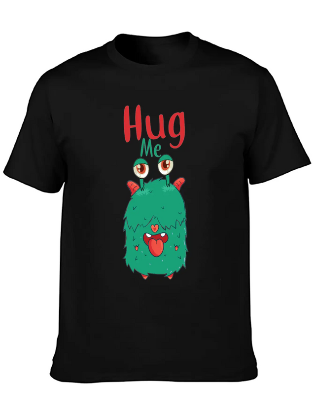 Hug Me Hug Monster Ugly Heart Hug Hug Lightweight Cotton T-Shirt – Daily Comfort Graphic Shirt