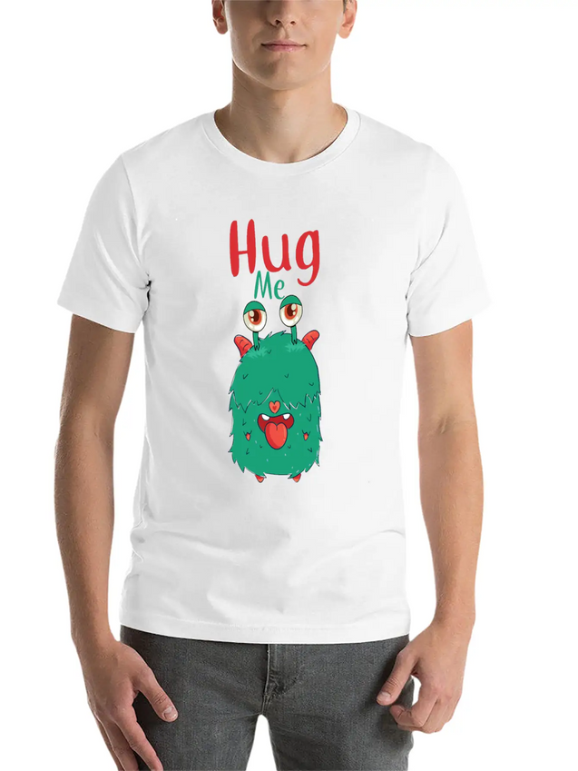 Hug Me Hug Monster Ugly Heart Hug Hug Lightweight Cotton T-Shirt – Daily Comfort Graphic Shirt
