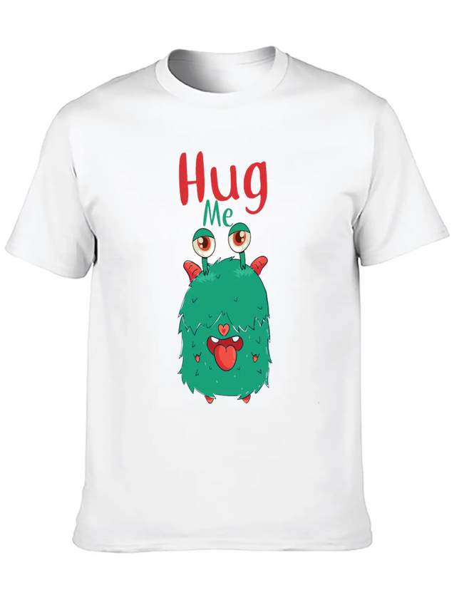 Hug Me Hug Monster Ugly Heart Hug Hug Lightweight Cotton T-Shirt – Daily Comfort Graphic Shirt