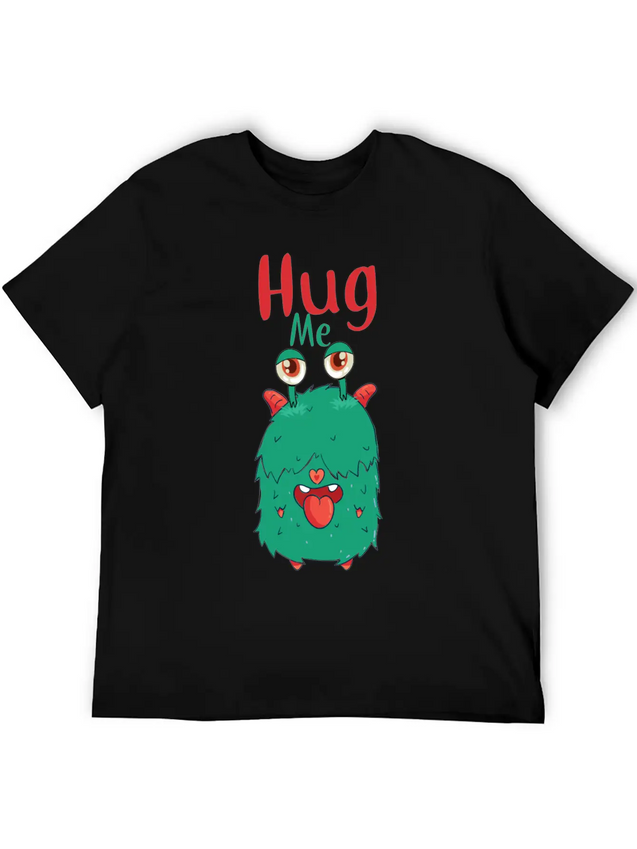Hug Me Hug Monster Ugly Heart Hug Hug Lightweight Cotton T-Shirt – Daily Comfort Graphic Shirt