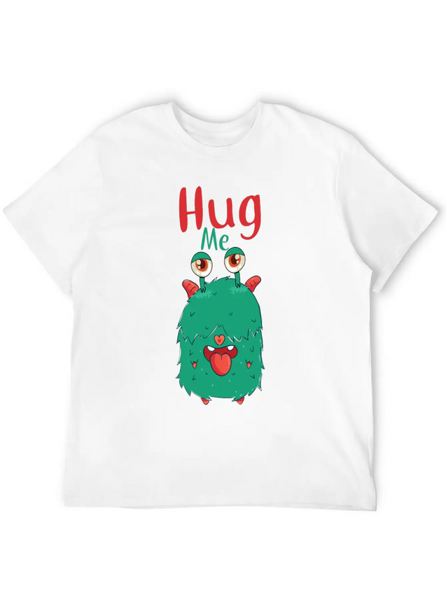 Hug Me Hug Monster Ugly Heart Hug Hug Lightweight Cotton T-Shirt – Daily Comfort Graphic Shirt