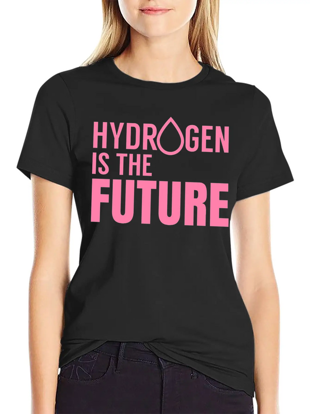 Hydrogen Is The Future Fuel Clean Symbol H Lightweight Cotton T-Shirt – Daily Comfort Graphic Shirt
