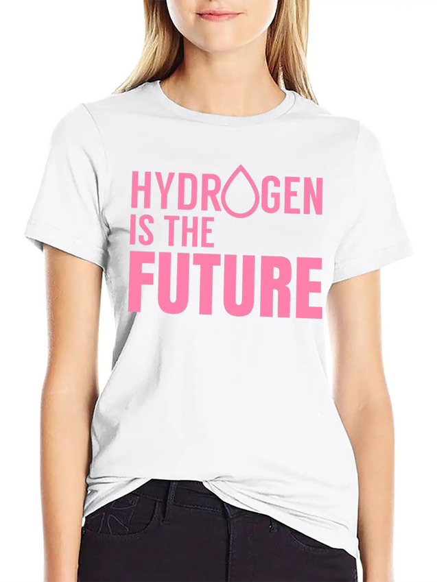 Hydrogen Is The Future Fuel Clean Symbol H Lightweight Cotton T-Shirt – Daily Comfort Graphic Shirt
