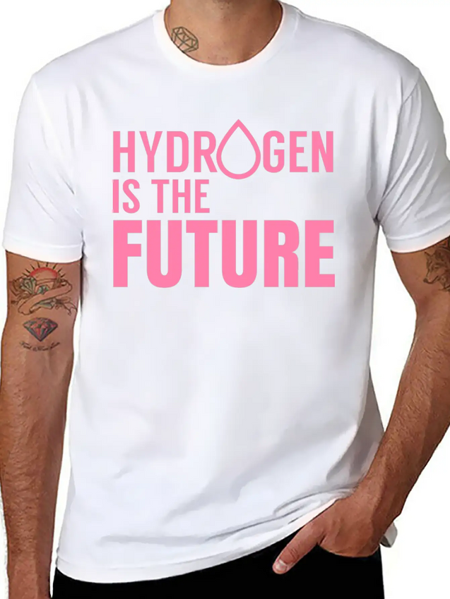 Hydrogen Is The Future Fuel Clean Symbol H Lightweight Cotton T-Shirt – Daily Comfort Graphic Shirt