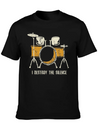 I Destroy Silence Funny Drummer & Percussionist Lightweight Cotton T-Shirt – Daily Comfort Graphic Shirt