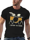 I Destroy Silence Funny Drummer & Percussionist Lightweight Cotton T-Shirt – Daily Comfort Graphic Shirt