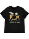 I Destroy Silence Funny Drummer & Percussionist Lightweight Cotton T-Shirt – Daily Comfort Graphic Shirt
