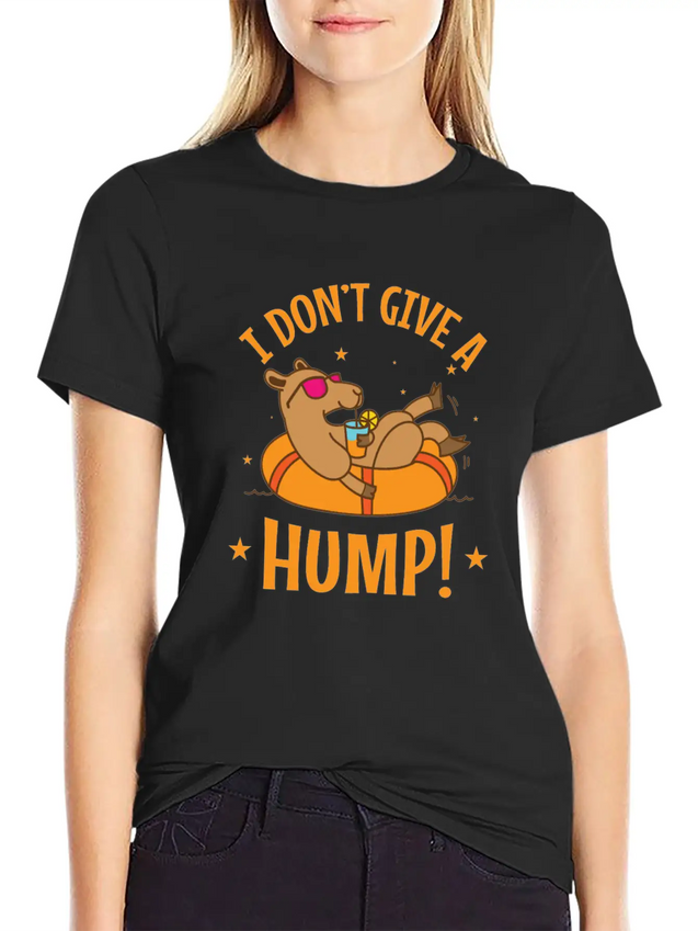 I Don't Give A Hump! Camel Dromedary Lightweight Cotton T-Shirt – Daily Comfort Graphic Shirt