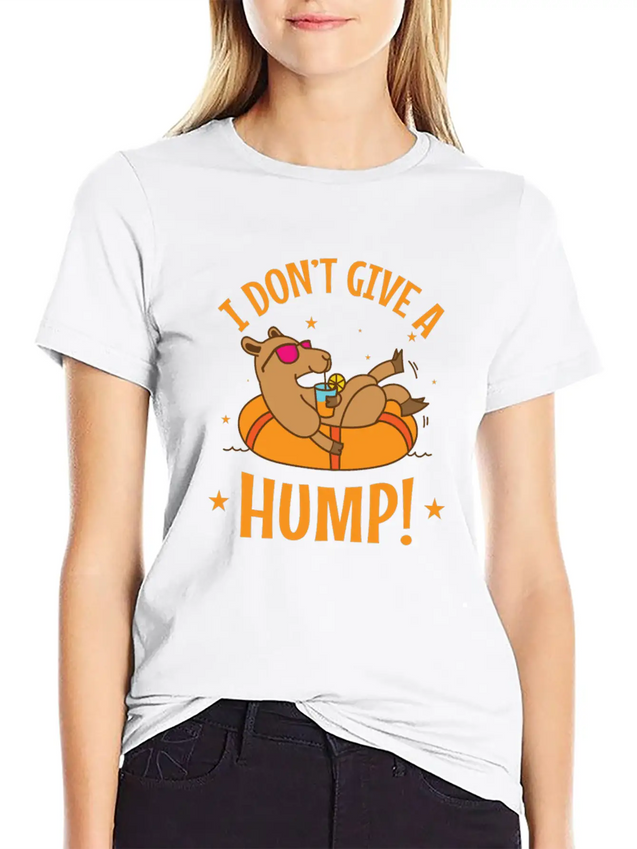 I Don't Give A Hump! Camel Dromedary Lightweight Cotton T-Shirt – Daily Comfort Graphic Shirt