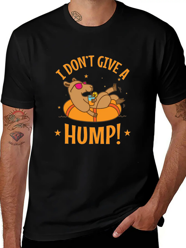 I Don't Give A Hump! Camel Dromedary Lightweight Cotton T-Shirt – Daily Comfort Graphic Shirt