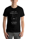 I Don't Like Morning People Moody Tired Cat Lightweight Cotton T-Shirt – Daily Comfort Graphic Shirt