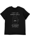 I Don't Like Morning People Moody Tired Cat Lightweight Cotton T-Shirt – Daily Comfort Graphic Shirt