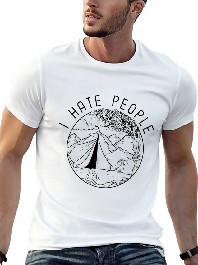 I Hate People Lightweight Cotton T-Shirt – Daily Comfort Graphic Shirt