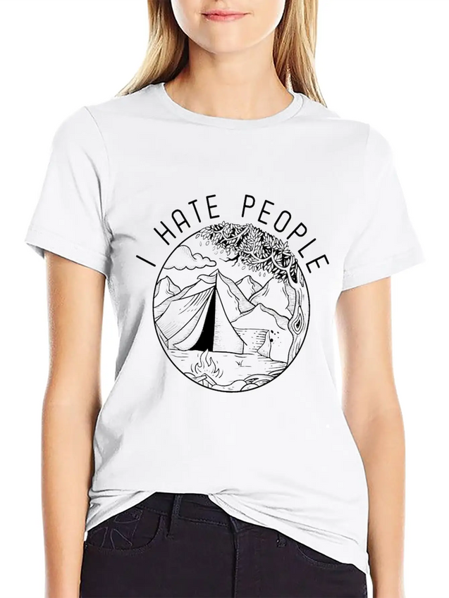 I Hate People Lightweight Cotton T-Shirt – Daily Comfort Graphic Shirt
