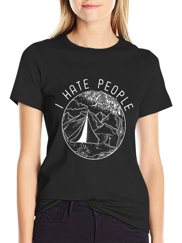 I Hate People Lightweight Cotton T-Shirt – Daily Comfort Graphic Shirt