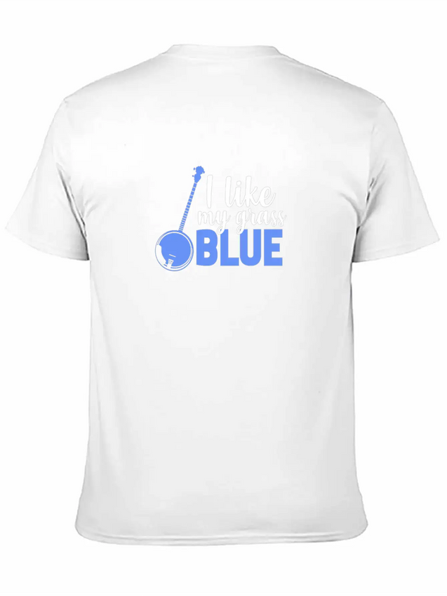 I Like My Grass Blue, Banjo Lightweight Cotton T-Shirt – Daily Comfort Graphic Shirt