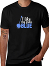 I Like My Grass Blue, Banjo Lightweight Cotton T-Shirt – Daily Comfort Graphic Shirt