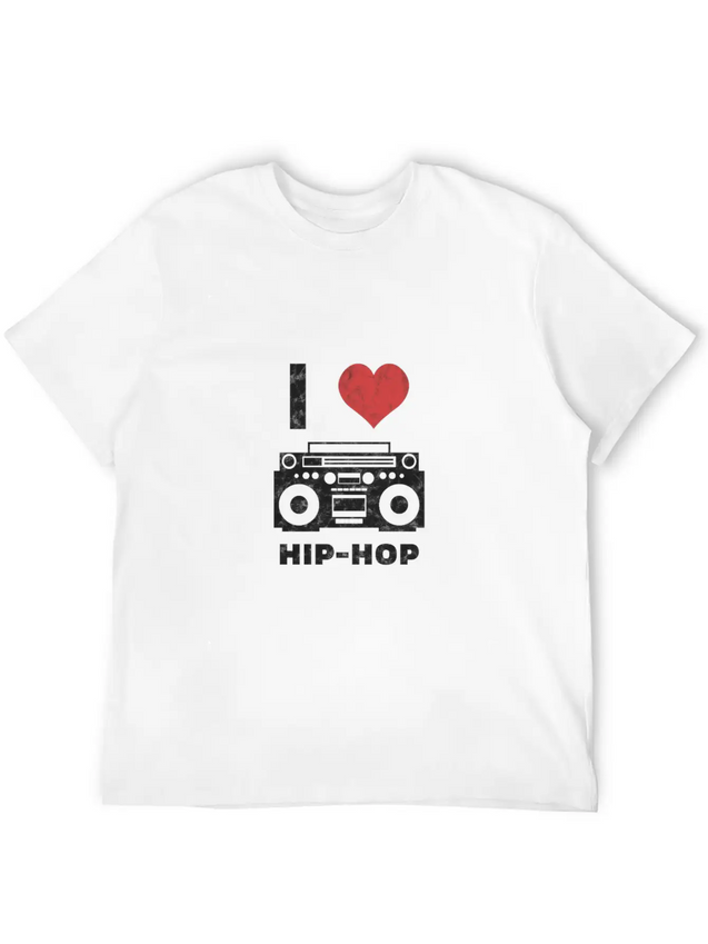 I Love Hip Hop Lightweight Cotton T-Shirt – Daily Comfort Graphic Shirt