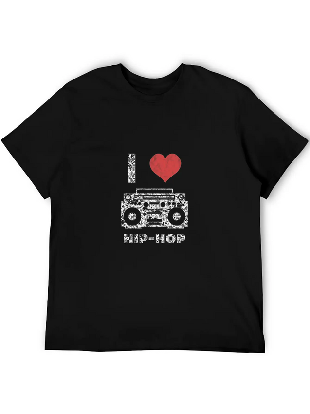 I Love Hip Hop Lightweight Cotton T-Shirt – Daily Comfort Graphic Shirt
