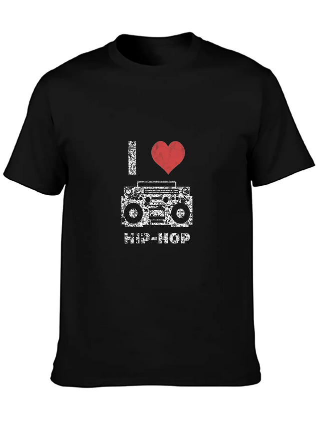 I Love Hip Hop Lightweight Cotton T-Shirt – Daily Comfort Graphic Shirt