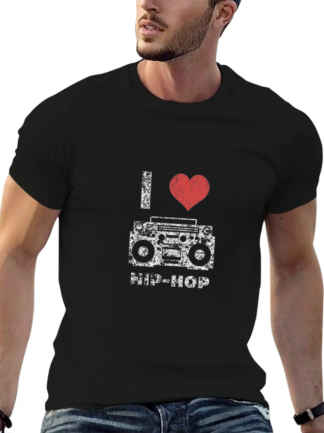 I Love Hip Hop Lightweight Cotton T-Shirt – Daily Comfort Graphic Shirt