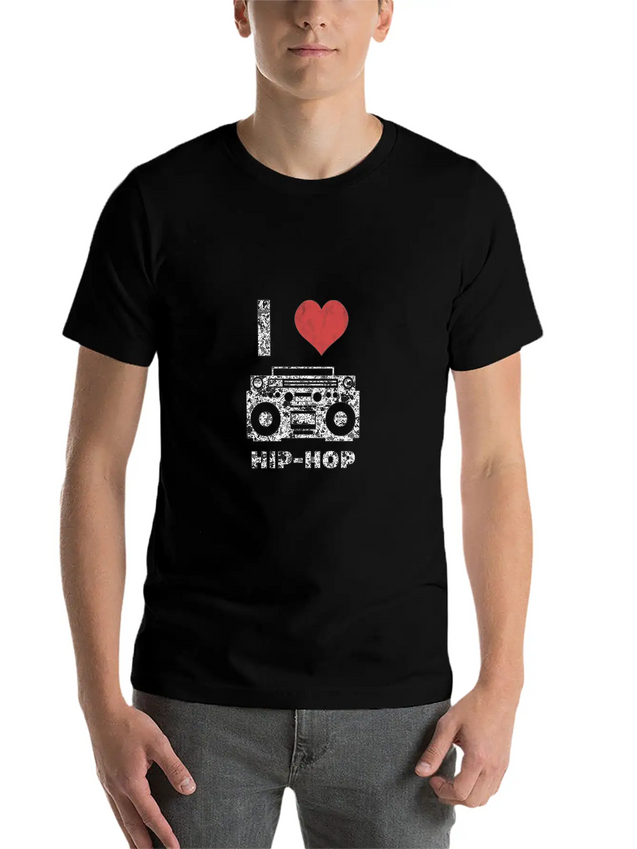 I Love Hip Hop Lightweight Cotton T-Shirt – Daily Comfort Graphic Shirt