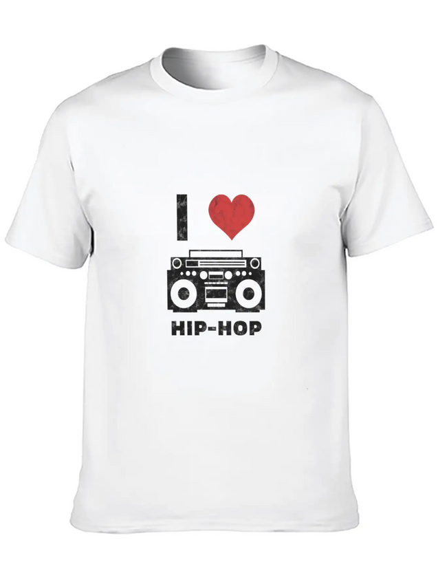 I Love Hip Hop Lightweight Cotton T-Shirt – Daily Comfort Graphic Shirt