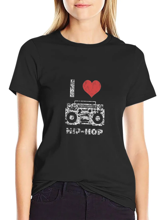 I Love Hip Hop Lightweight Cotton T-Shirt – Daily Comfort Graphic Shirt