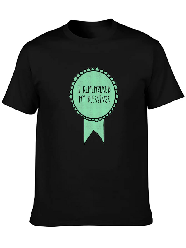 I Remembered My Blessings / Self-Care Awards Lightweight Cotton T-Shirt – Daily Comfort Graphic Shirt