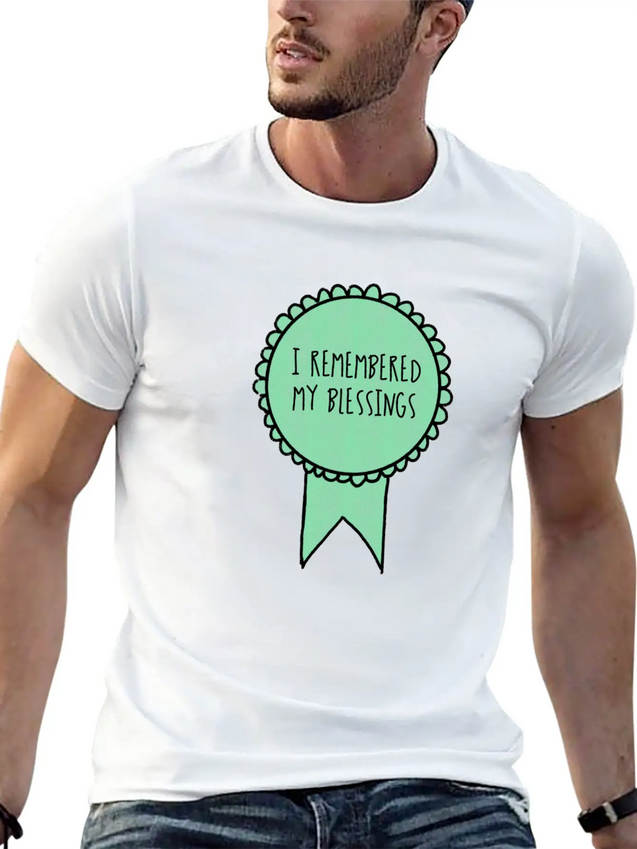 I Remembered My Blessings / Self-Care Awards Lightweight Cotton T-Shirt – Daily Comfort Graphic Shirt