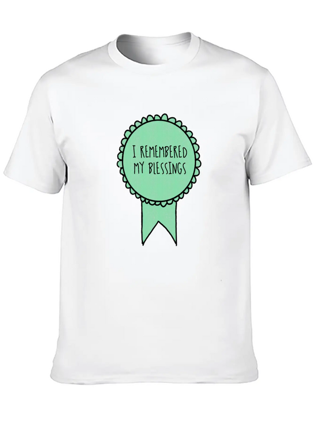 I Remembered My Blessings / Self-Care Awards Lightweight Cotton T-Shirt – Daily Comfort Graphic Shirt