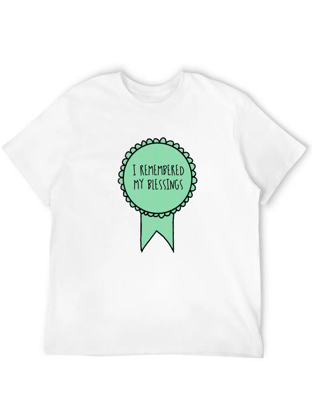 I Remembered My Blessings / Self-Care Awards Lightweight Cotton T-Shirt – Daily Comfort Graphic Shirt