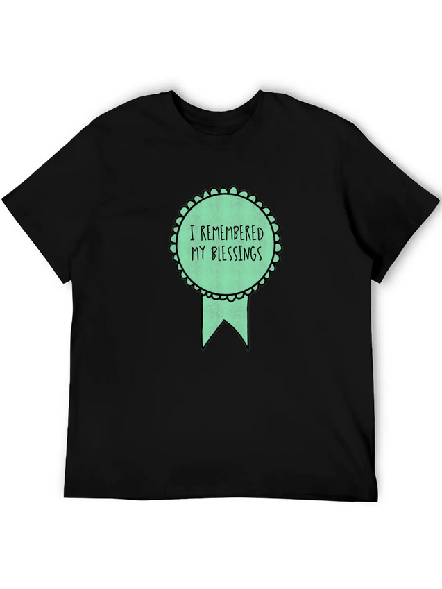 I Remembered My Blessings / Self-Care Awards Lightweight Cotton T-Shirt – Daily Comfort Graphic Shirt