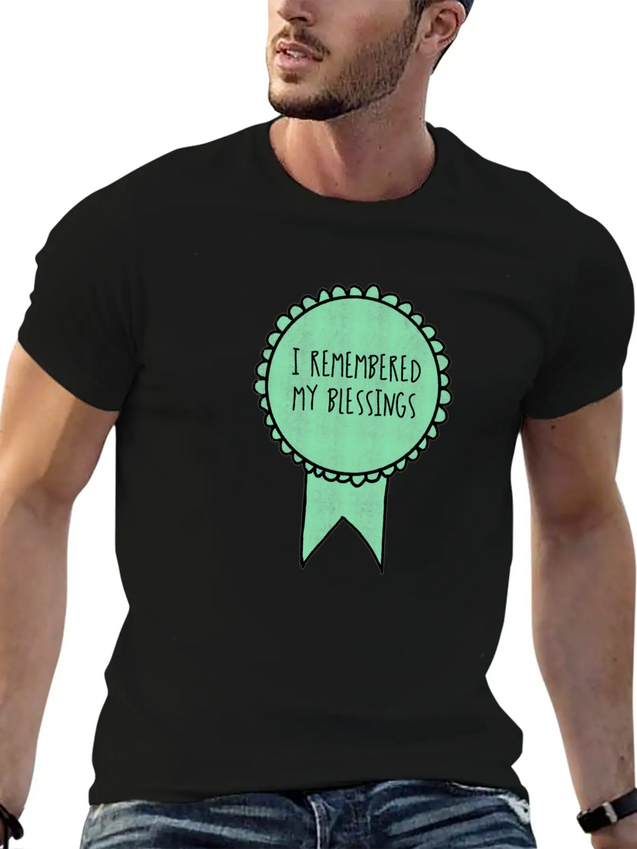 I Remembered My Blessings / Self-Care Awards Lightweight Cotton T-Shirt – Daily Comfort Graphic Shirt