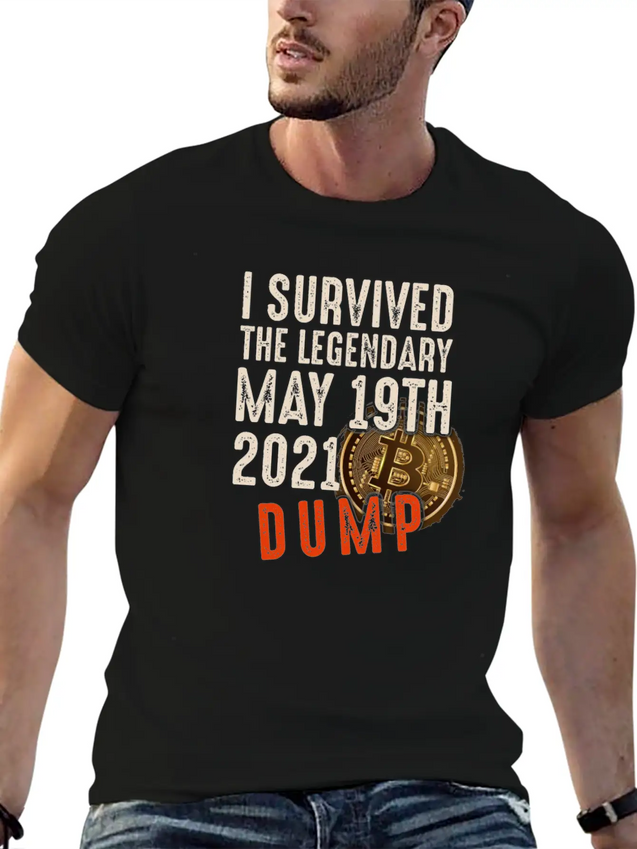 I Survived The May 5th 2021 BTC Dump - Cryptocurre Lightweight Cotton T-Shirt – Daily Comfort Graphic Shirt