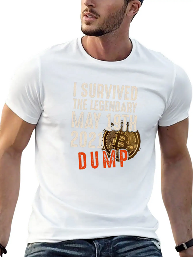 I Survived The May 5th 2021 BTC Dump - Cryptocurre Lightweight Cotton T-Shirt – Daily Comfort Graphic Shirt