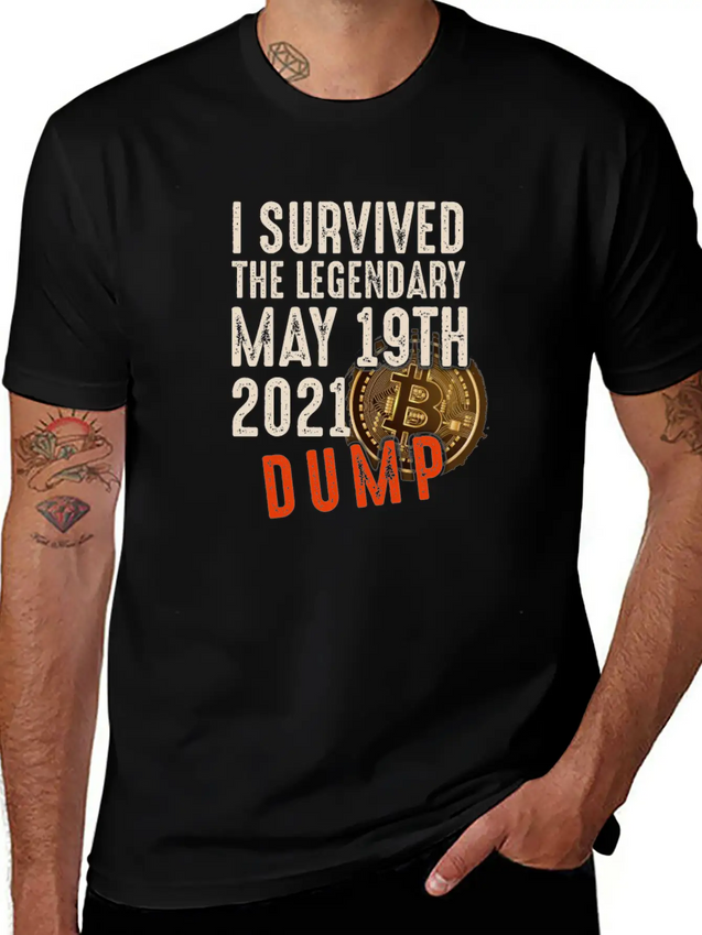 I Survived The May 5th 2021 BTC Dump - Cryptocurre Lightweight Cotton T-Shirt – Daily Comfort Graphic Shirt