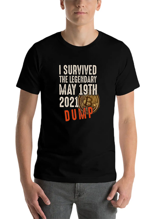 I Survived The May 5th 2021 BTC Dump - Cryptocurre Lightweight Cotton T-Shirt – Daily Comfort Graphic Shirt