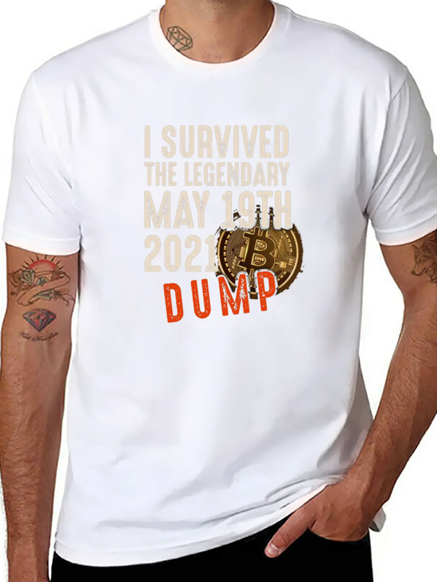 I Survived The May 5th 2021 BTC Dump - Cryptocurre Lightweight Cotton T-Shirt – Daily Comfort Graphic Shirt