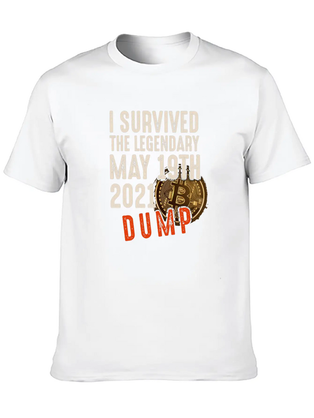 I Survived The May 5th 2021 BTC Dump - Cryptocurre Lightweight Cotton T-Shirt – Daily Comfort Graphic Shirt