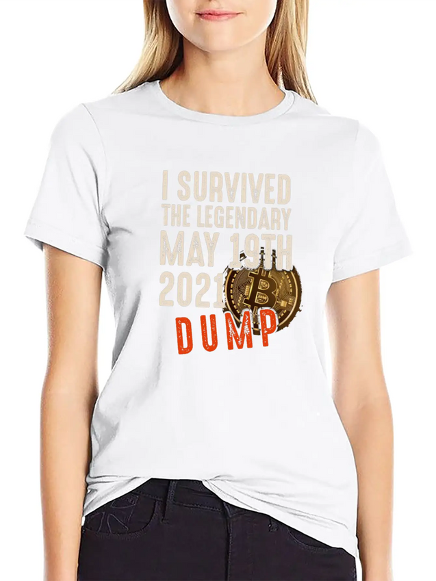 I Survived The May 5th 2021 BTC Dump - Cryptocurre Lightweight Cotton T-Shirt – Daily Comfort Graphic Shirt