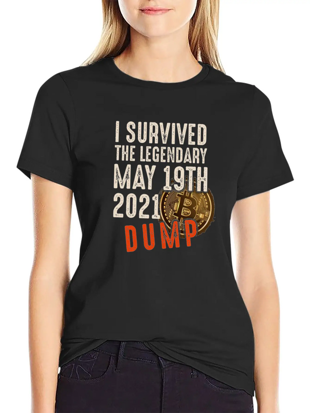 I Survived The May 5th 2021 BTC Dump - Cryptocurre Lightweight Cotton T-Shirt – Daily Comfort Graphic Shirt