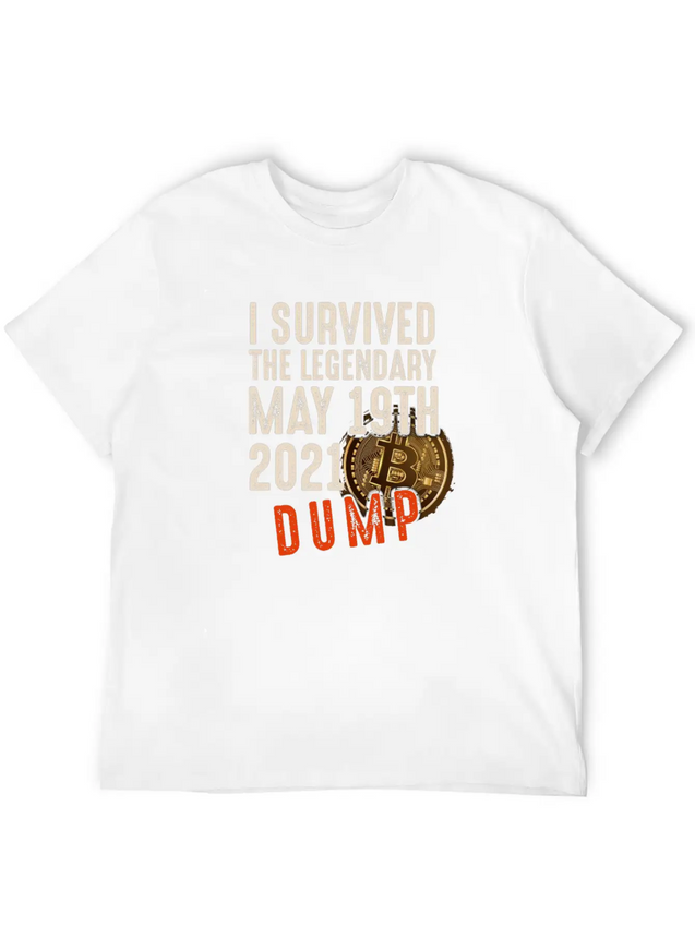 I Survived The May 5th 2021 BTC Dump - Cryptocurre Lightweight Cotton T-Shirt – Daily Comfort Graphic Shirt