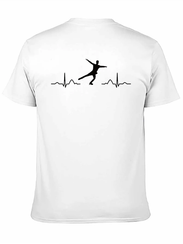 Ice Skater Figure Skating Ice Skating Lightweight Cotton T-Shirt – Daily Comfort Graphic Shirt