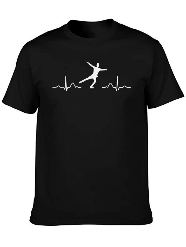 Ice Skater Figure Skating Ice Skating Lightweight Cotton T-Shirt – Daily Comfort Graphic Shirt