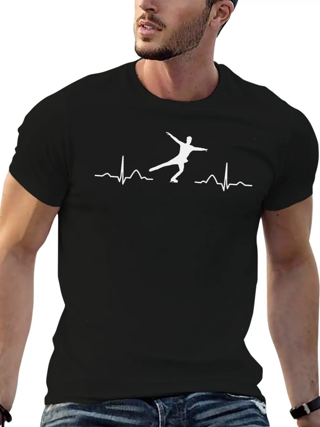 Ice Skater Figure Skating Ice Skating Lightweight Cotton T-Shirt – Daily Comfort Graphic Shirt