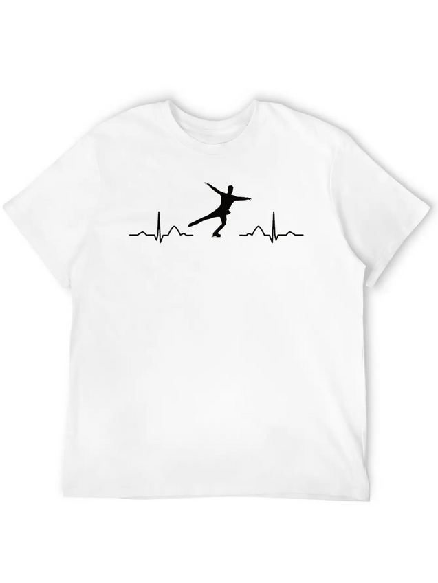 Ice Skater Figure Skating Ice Skating Lightweight Cotton T-Shirt – Daily Comfort Graphic Shirt