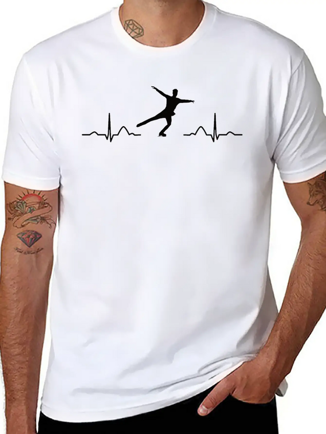 Ice Skater Figure Skating Ice Skating Lightweight Cotton T-Shirt – Daily Comfort Graphic Shirt
