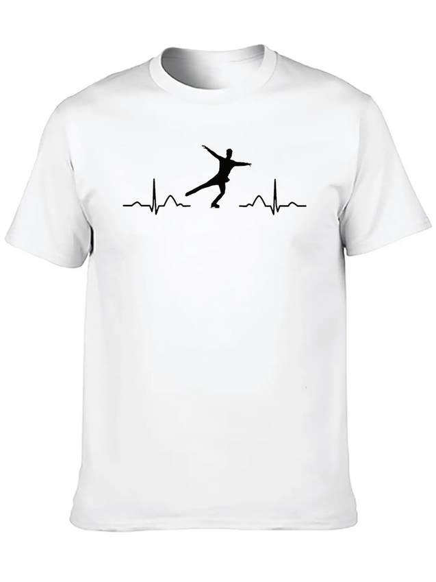 Ice Skater Figure Skating Ice Skating Lightweight Cotton T-Shirt – Daily Comfort Graphic Shirt